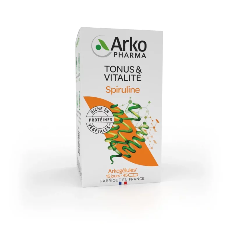 Arkogélules Tonus & Vialité Spiruline Bio - 45 Gélules