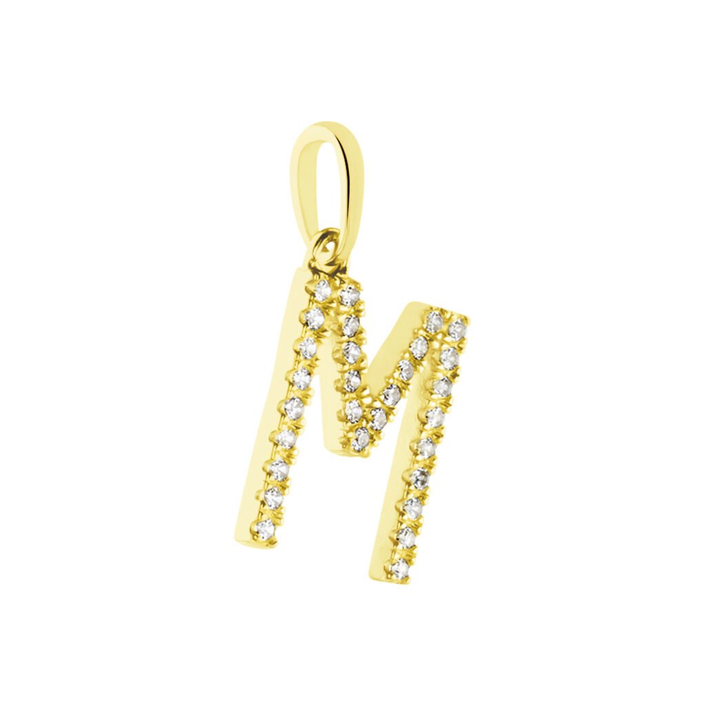 Pendentif Klementine Or Jaune Oxyde De Zirconium
