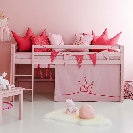 Hoppekids Princess forhæng til halvhøj- og køjeseng 90x200 cm
