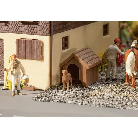 FALLER - Hundehütte mit Hund