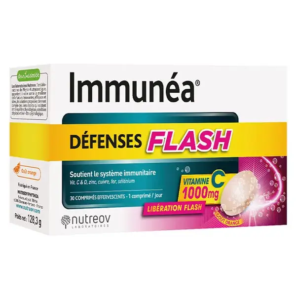 Nutreov Immunea Flash Defenses - Caixa com 30 comprimidos efervescentes