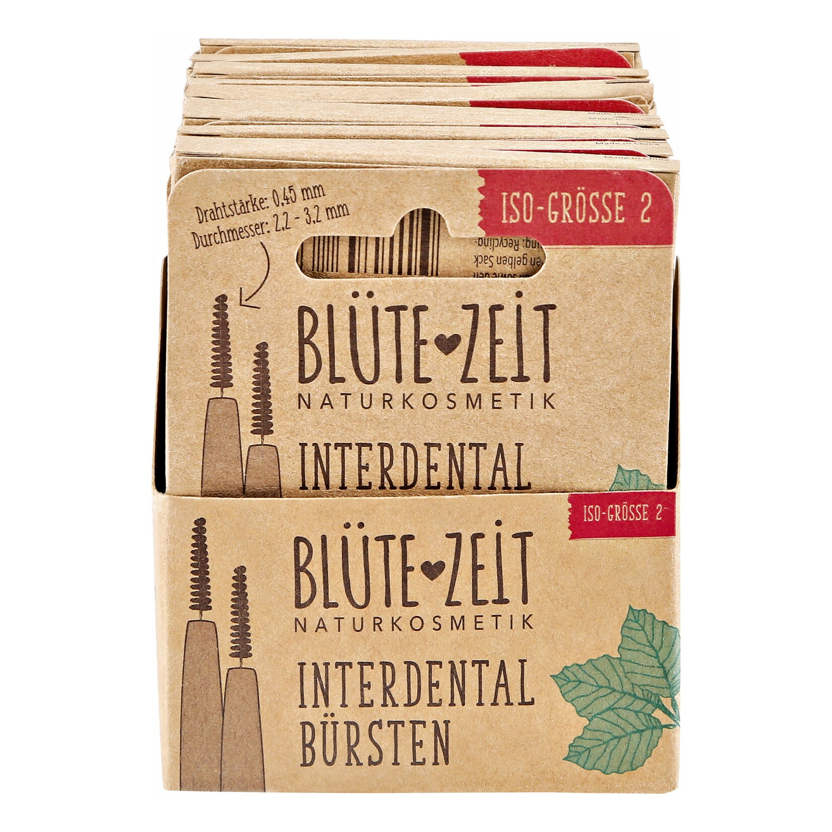 BLÜTE-ZEIT Interdentalbürste aus Holz 6 Stück, 20er Pack
