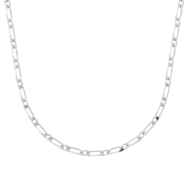 Chaine Homme - Argent 925 - Cheval alternée 1+1 - Largeur : 4 mm - Longueur : 50 cm