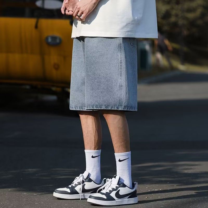 DuckleBeam - Mid Rise Washed Denim Jorts