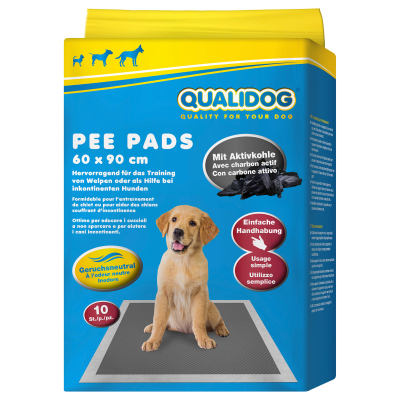 QUALIDOG Puppy Pee Pads mit Aktivkohle 10Stk. 60x90cm