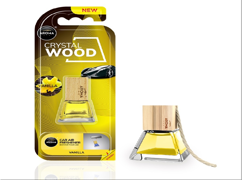 AMBIENTADOR AUTO AROMA CAR CRYSTAL WOOD BAUNILHA 7ML