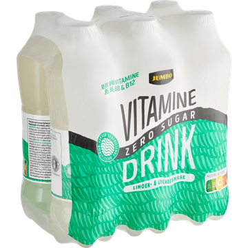 Jumbo Vitamine Drink Zero Sugar Limoen- & Lycheesmaak 6 x 500ML