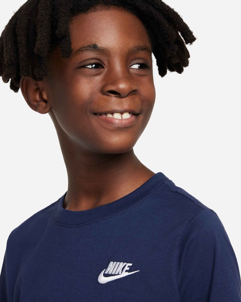 T-shirt Nike Sportswear Bleu Marine & Blanc pour enfant