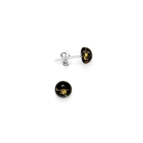 Clous d'oreilles ambre vert
