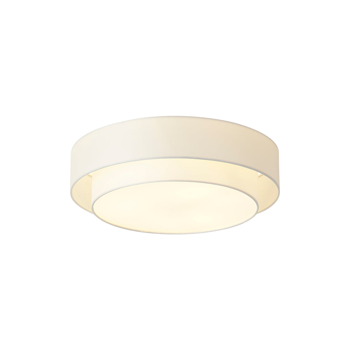 QAZQA Moderne plafonniÃ¨re wit 50cm 3-lichts - Drum Duo