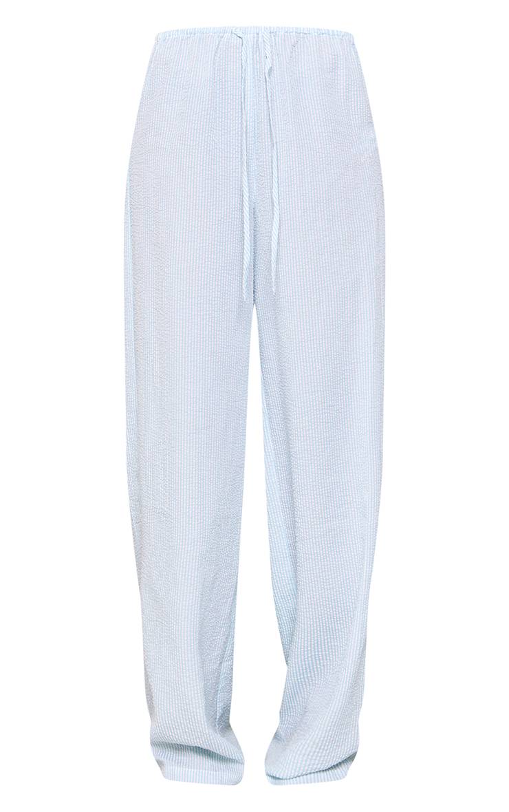 Bleu Pantalon Tall À Rayures Fines Avec Taille Élastiquée