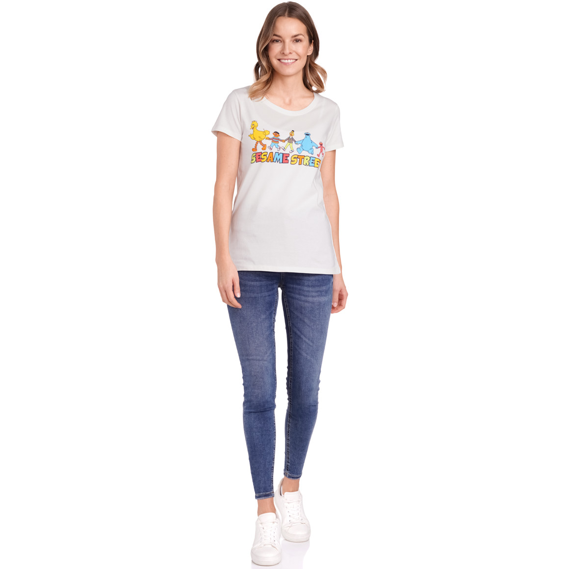 Gina Sesamstraße T-Shirt mit Print weiss