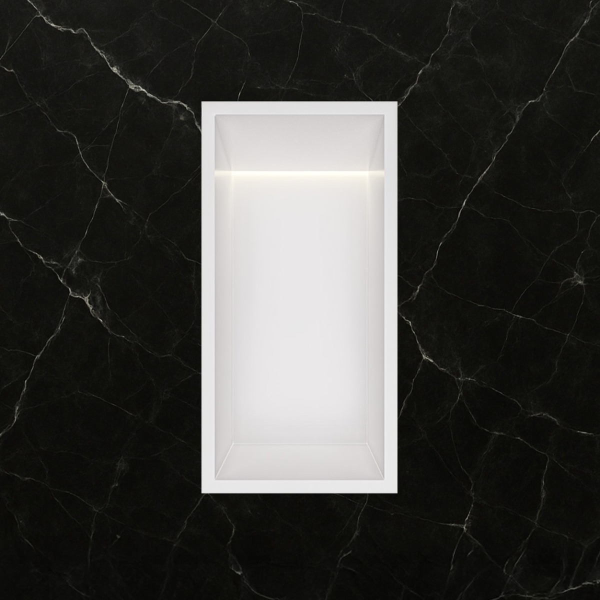 Hotbath &More inbouwnis met verlichting 30x15x10cm wit mat