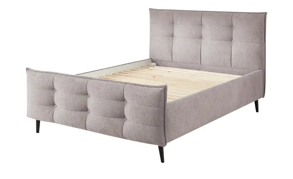 Polsterbettgestell Mario B Pastellrosa 140 cm