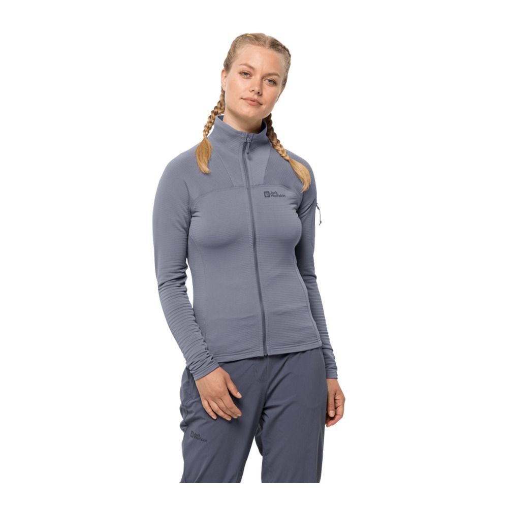 Jack Wolfskin PRELIGHT FZ - Polaire Femme dolphin