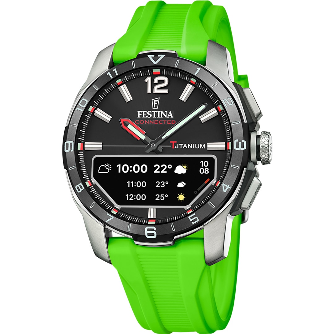 Festina Connected D Titan Schwarz / Grün Ø 44 mm