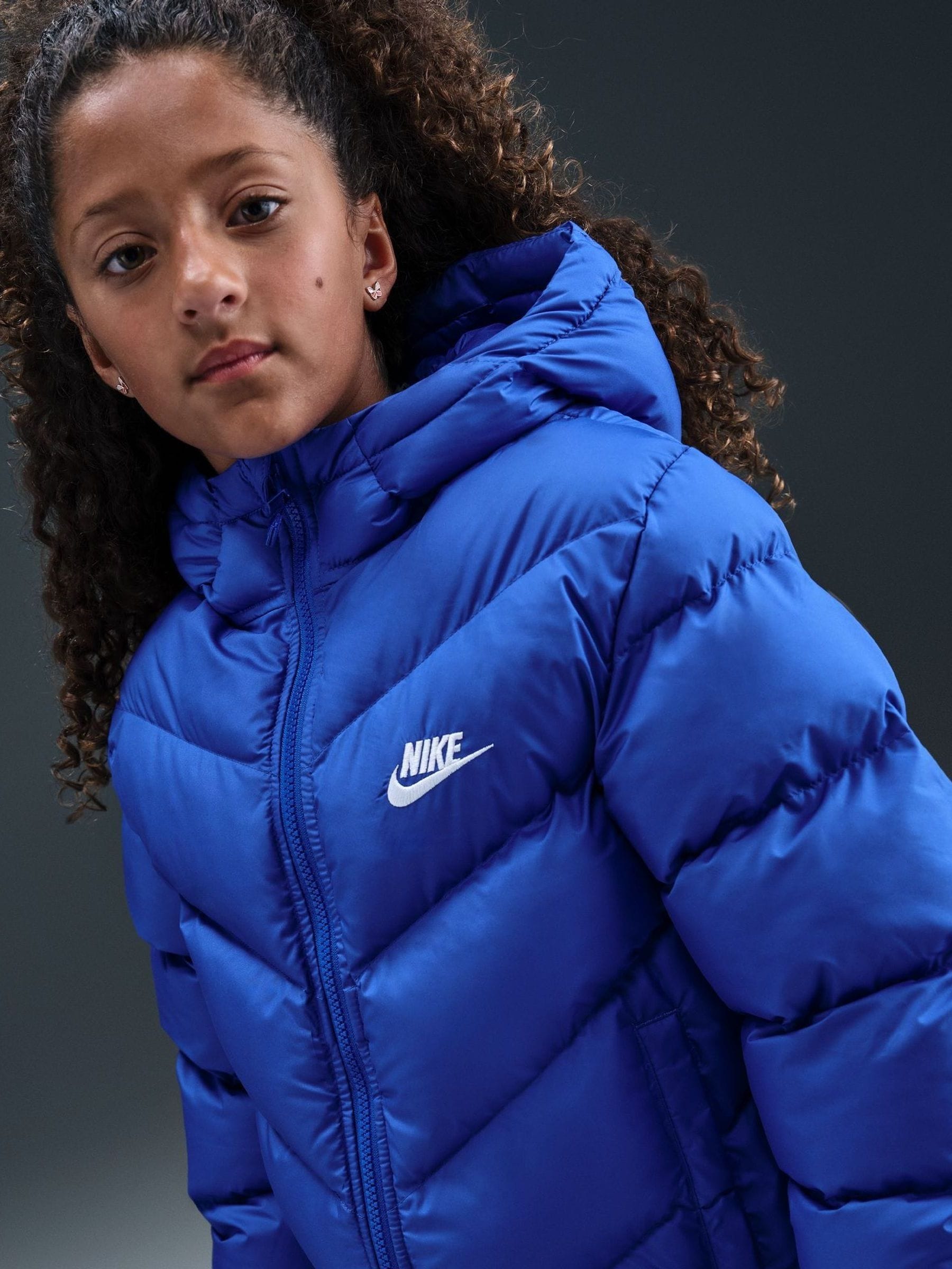 Koningsblauw - Nike gewatteerd jack