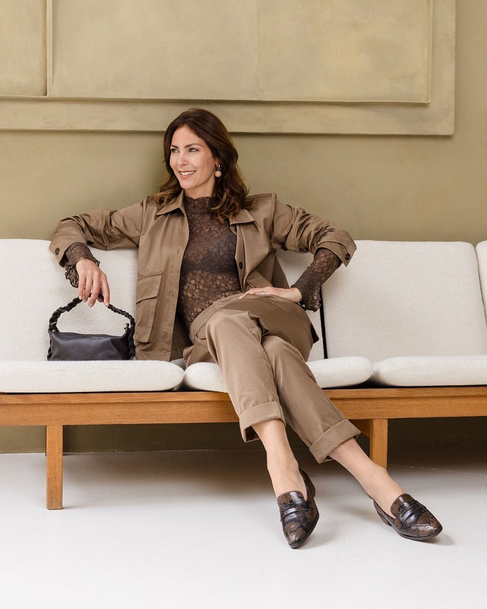 Di Lauro Chiara Donkerbruin Damesloafers