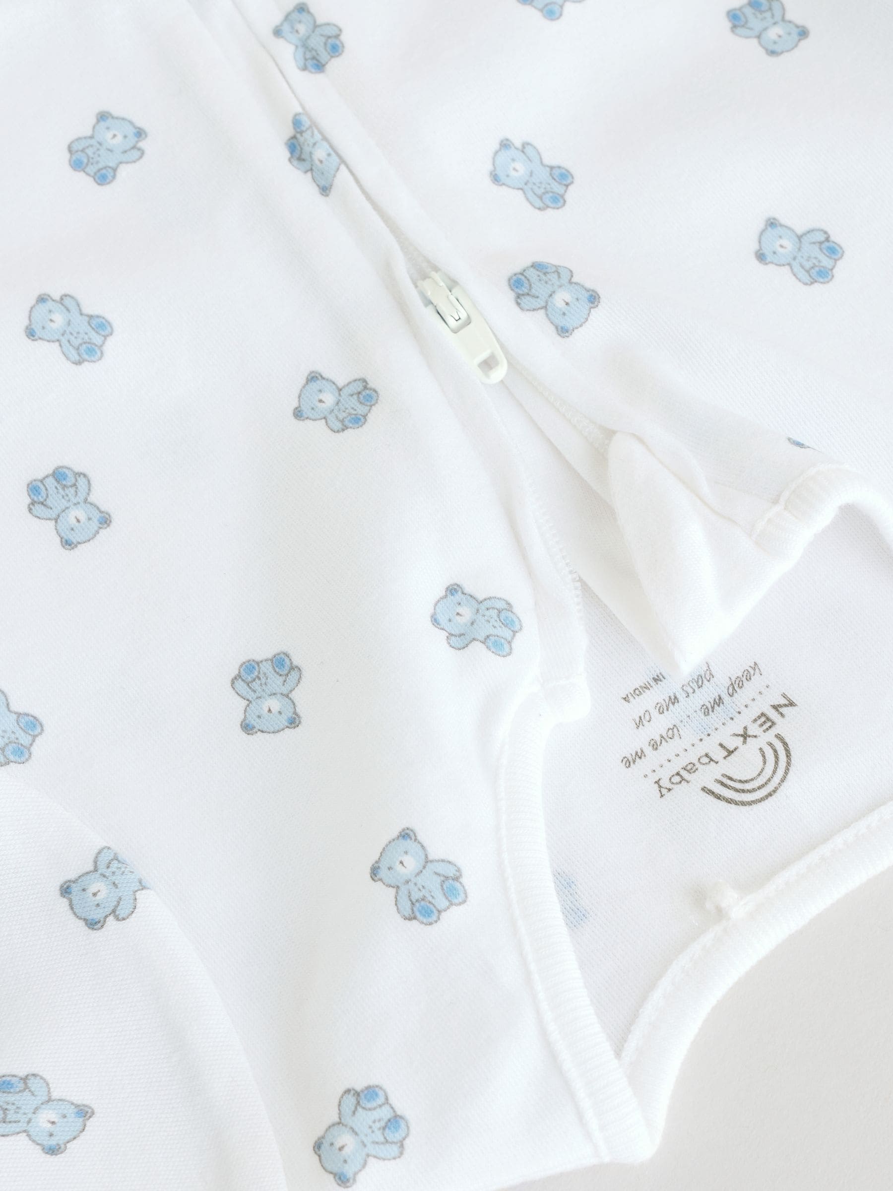 Blauw - Set van 3 babyrompertjes met rits (0 mnd-3 jr)