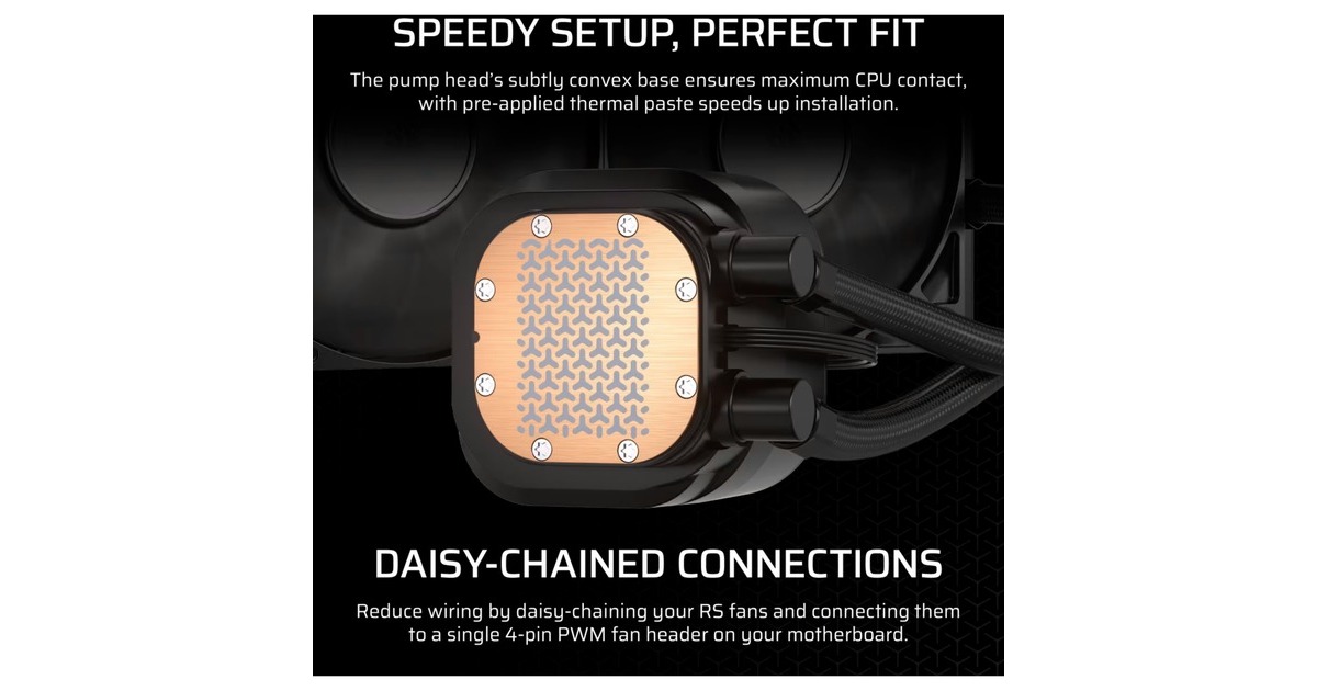 CorsairNAUTILUS 240 RS waterkoeling  (Zwart, 4-pins PWM fan-connector)
