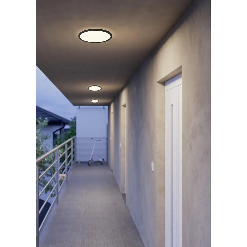 EGLO Minerario Plafonnière - LED - Kunststof - Zwart/Wit