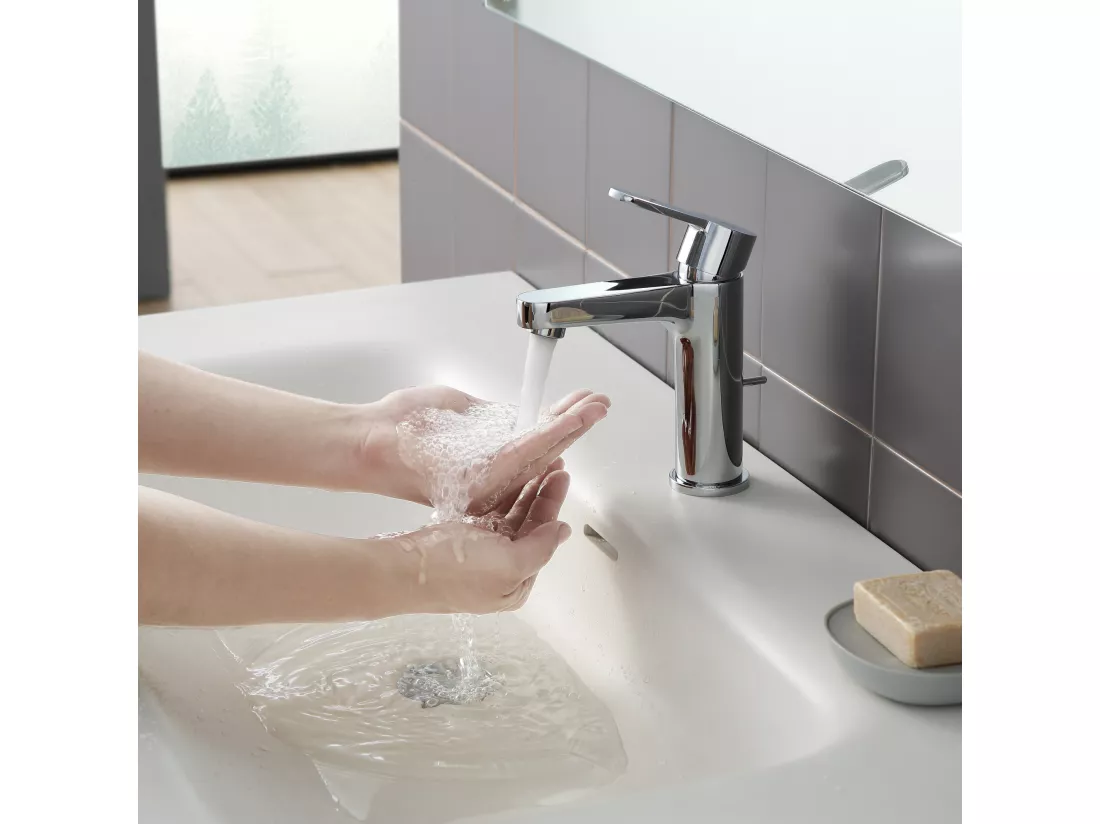 2PCS Cecipa max Robinet de Lavabo Chrome, Robinet de Salle de Bain Avec Vidange Automatique, Mitigeur de lavabo pour Salle de Bain,EU Modèle