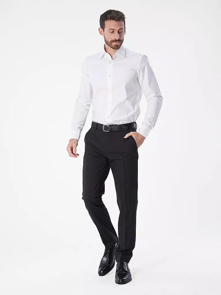 BOSS Hemd Slim Fit HANK weiss