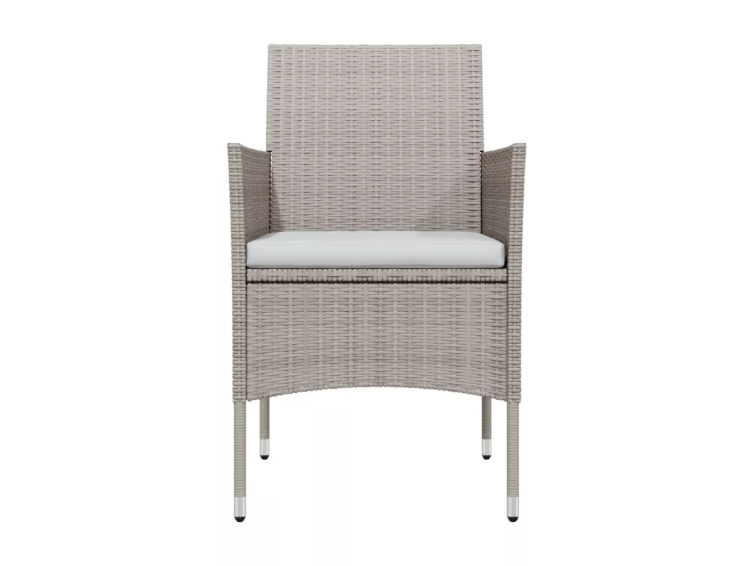 Ensemble à manger de jardin coussins 9 pcs Beige/noir