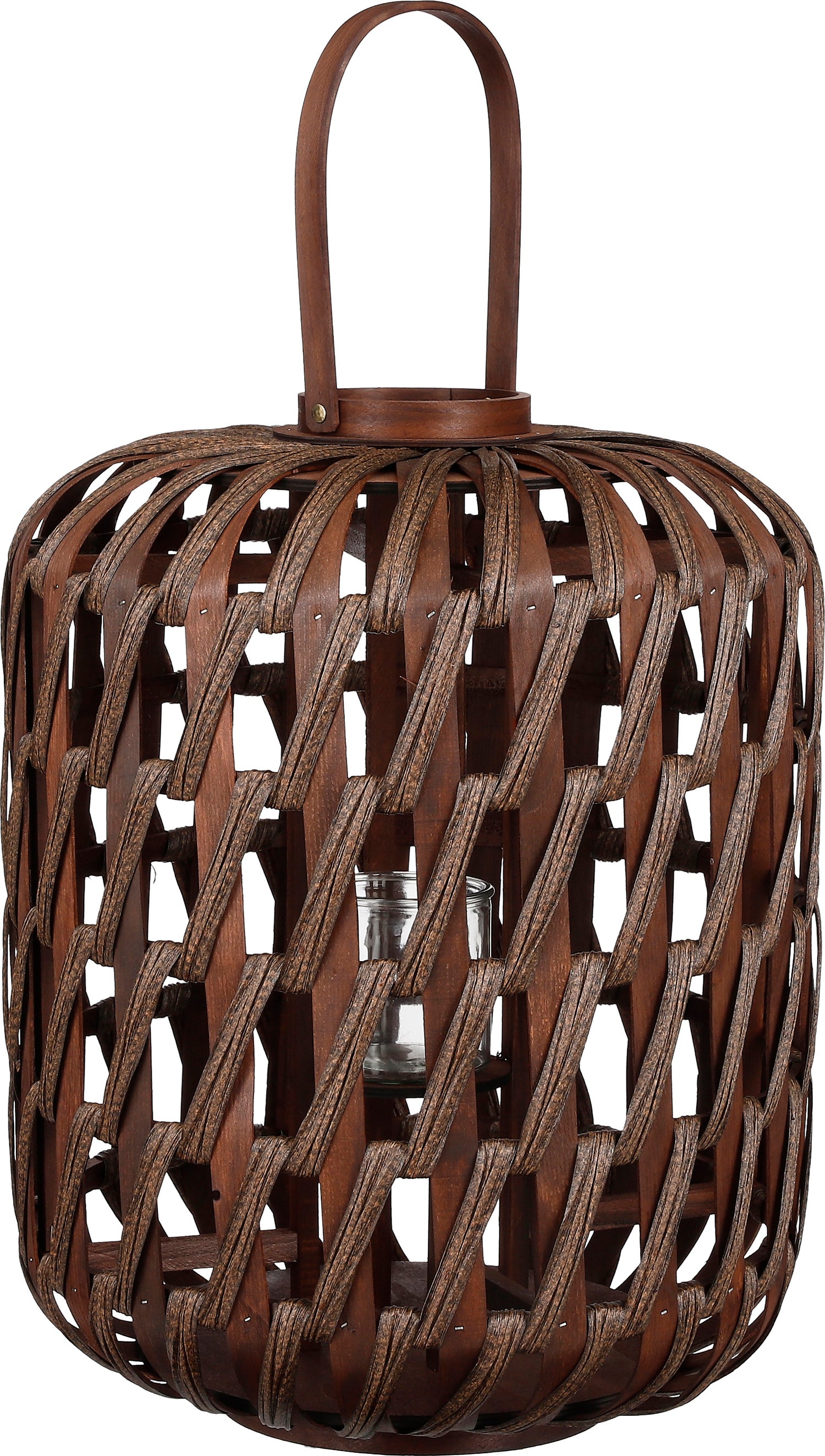 Mica Decorations windlicht Helios bruin D 42 H 55 cm