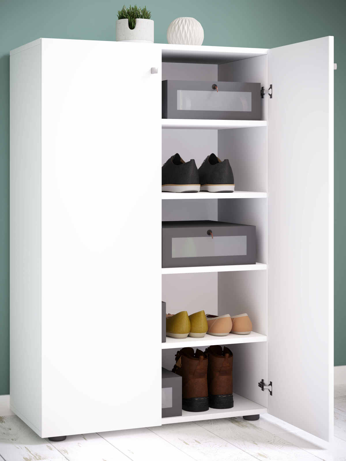 Mehrzweckschrank LONA XL - weiß - Holz - 110 cm