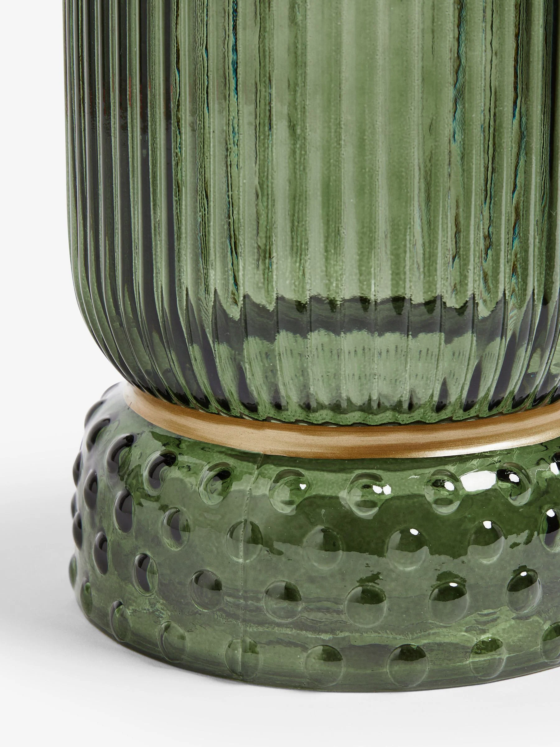 Hurricane kaarshouder met geribbeld glas