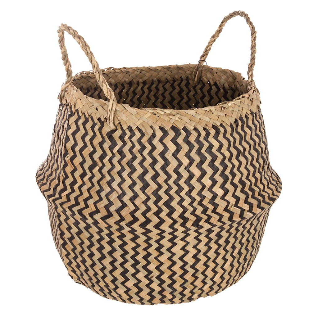 Panier thailandais motif noir D 38cm