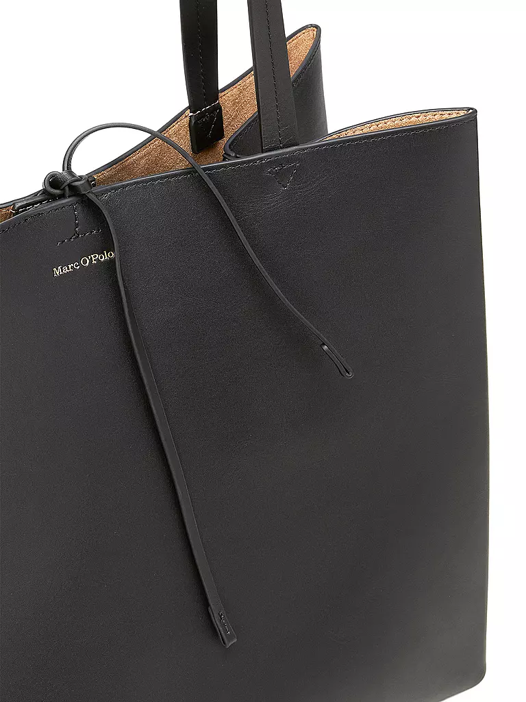 MARC O'POLO Ledertasche - Shopper Large schwarz
