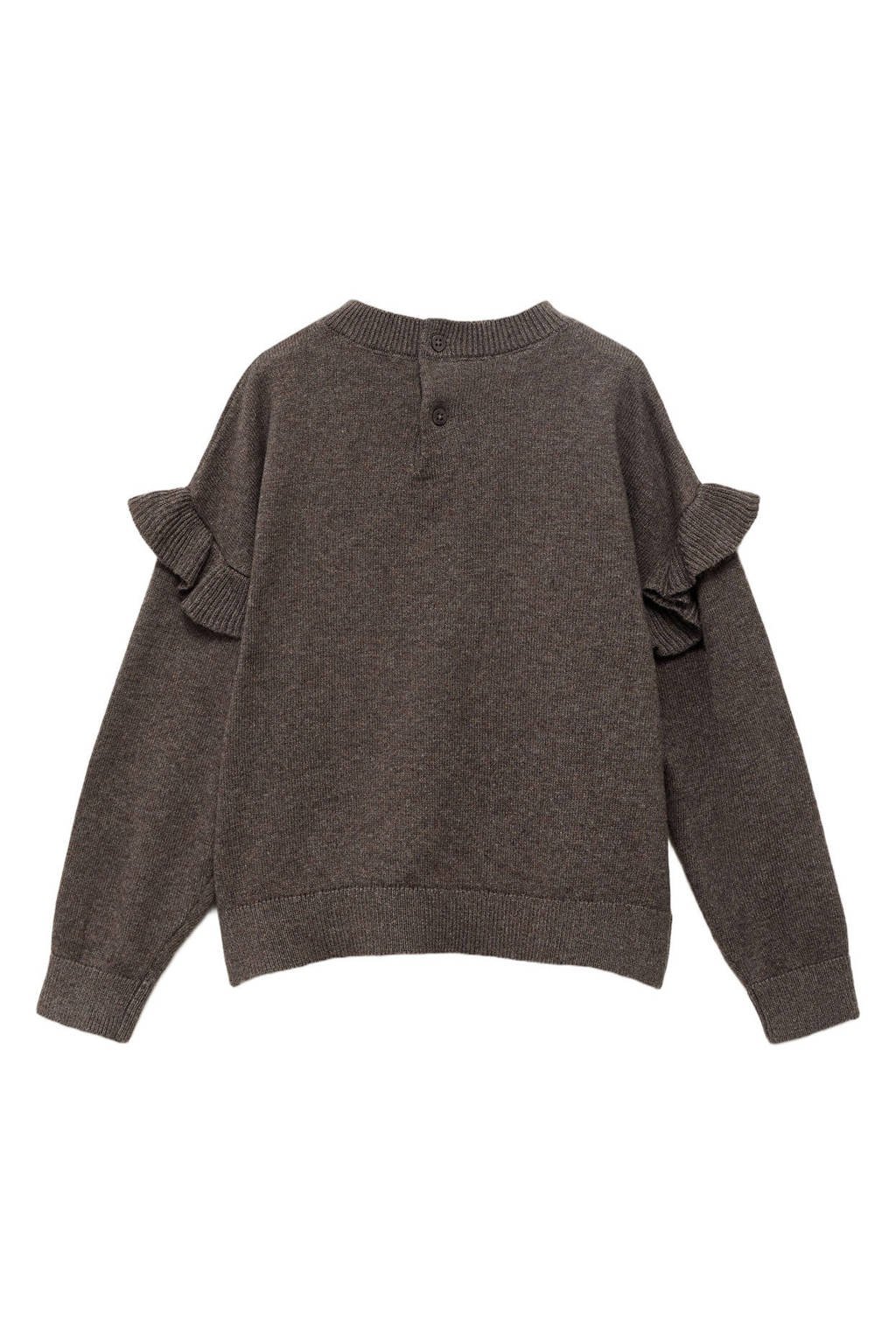 Mango Kids trui bruin fijn gebreid