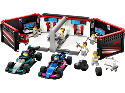 LEGO F1® garage met Mercedes-AMG en Alpine auto's (60444)