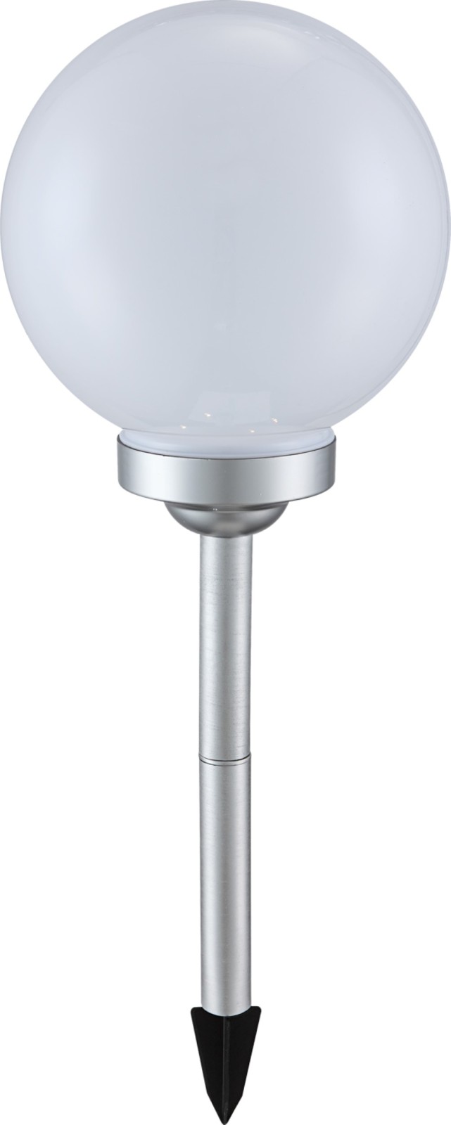 LED-Solarleuchte - silber metallic - weiß - 70 cm hoch