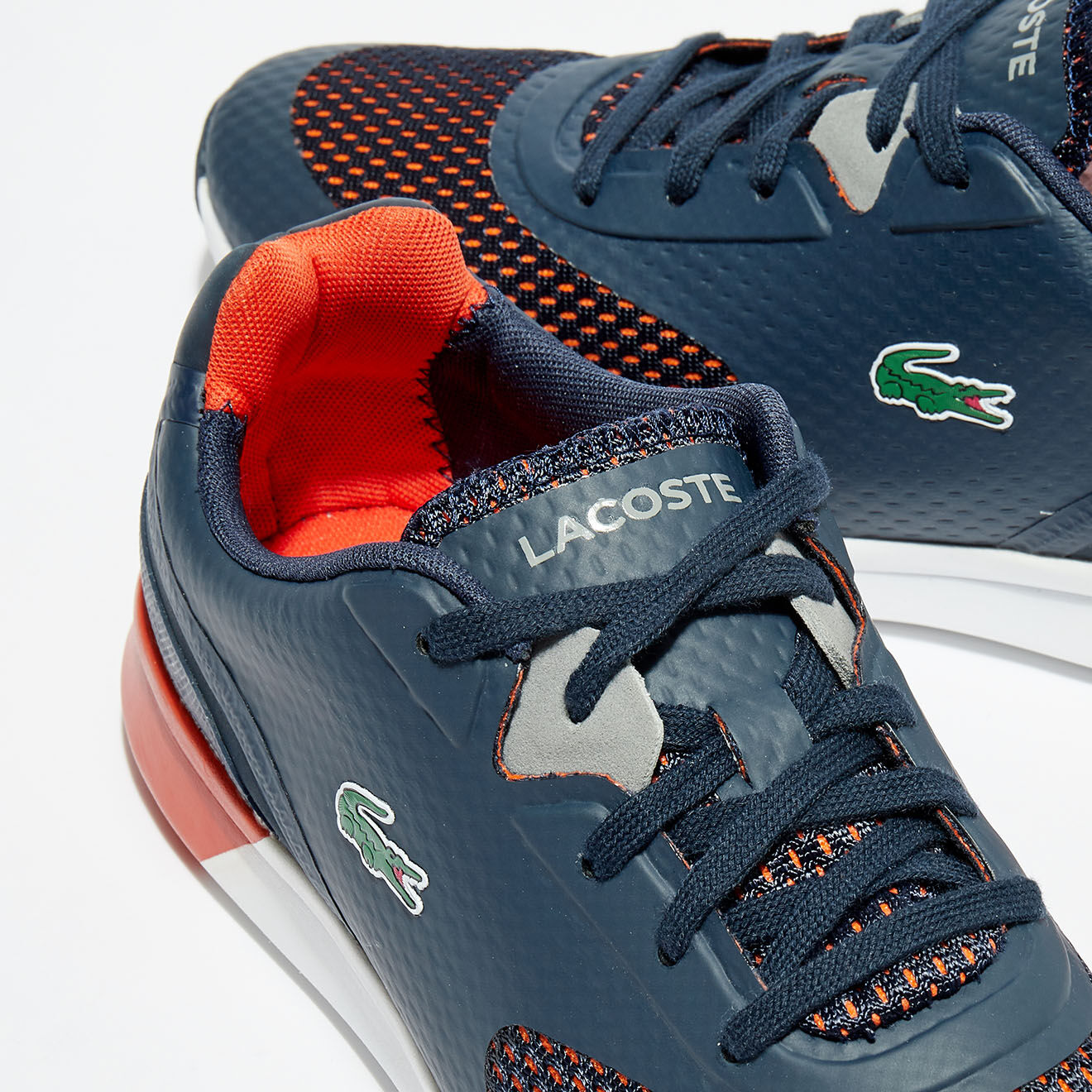 Lacoste Baskets Ltr.01 317 6 bleu marine/rouge