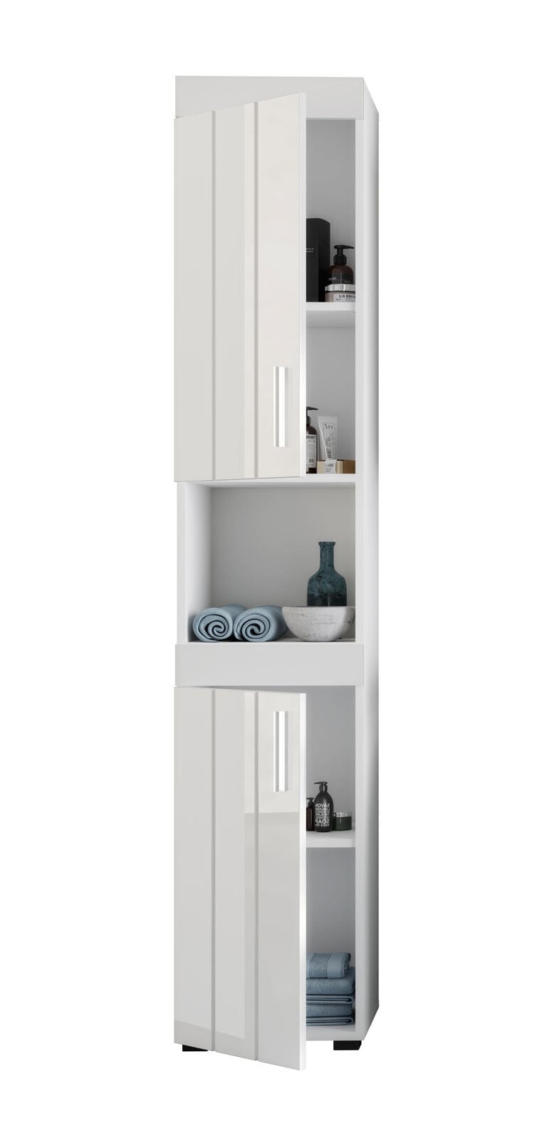 Hochschrank Snow Hochglanzfront weiß