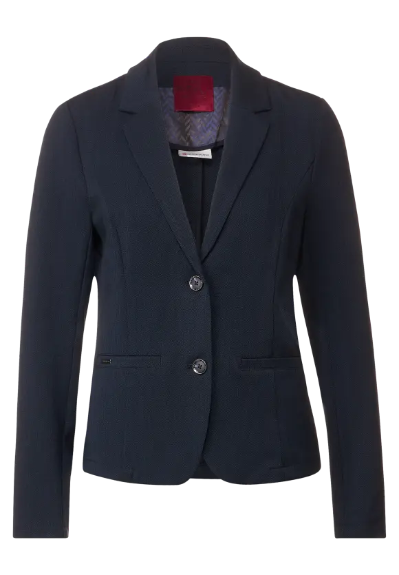 Blazer mit Fischgrät Muster - deep blue