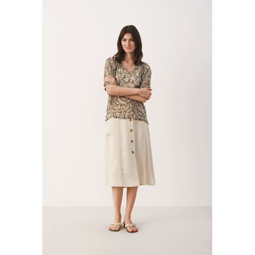 Part Two PopsyPW Bluse, Military Olive Botanical, 42