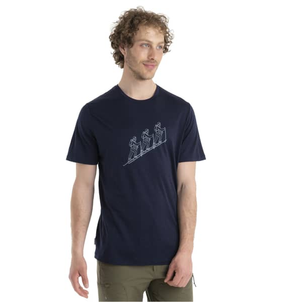 T-shirt randonnée ICEBREAKER M MER 150 TECH LITE II SS TEE NATURAL SK MIDNIGHT NAVY
