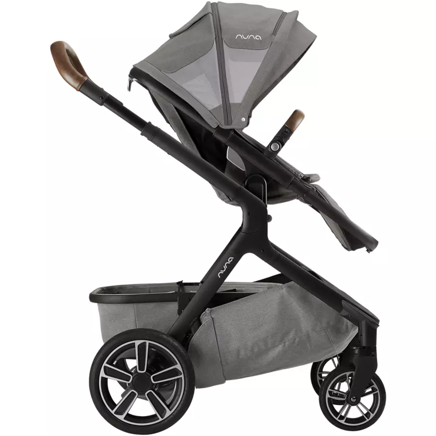 Nuna Kinderwagen DEMI™ grow Oxford inkl. Babywanne + Babyschale Pipa next Granite