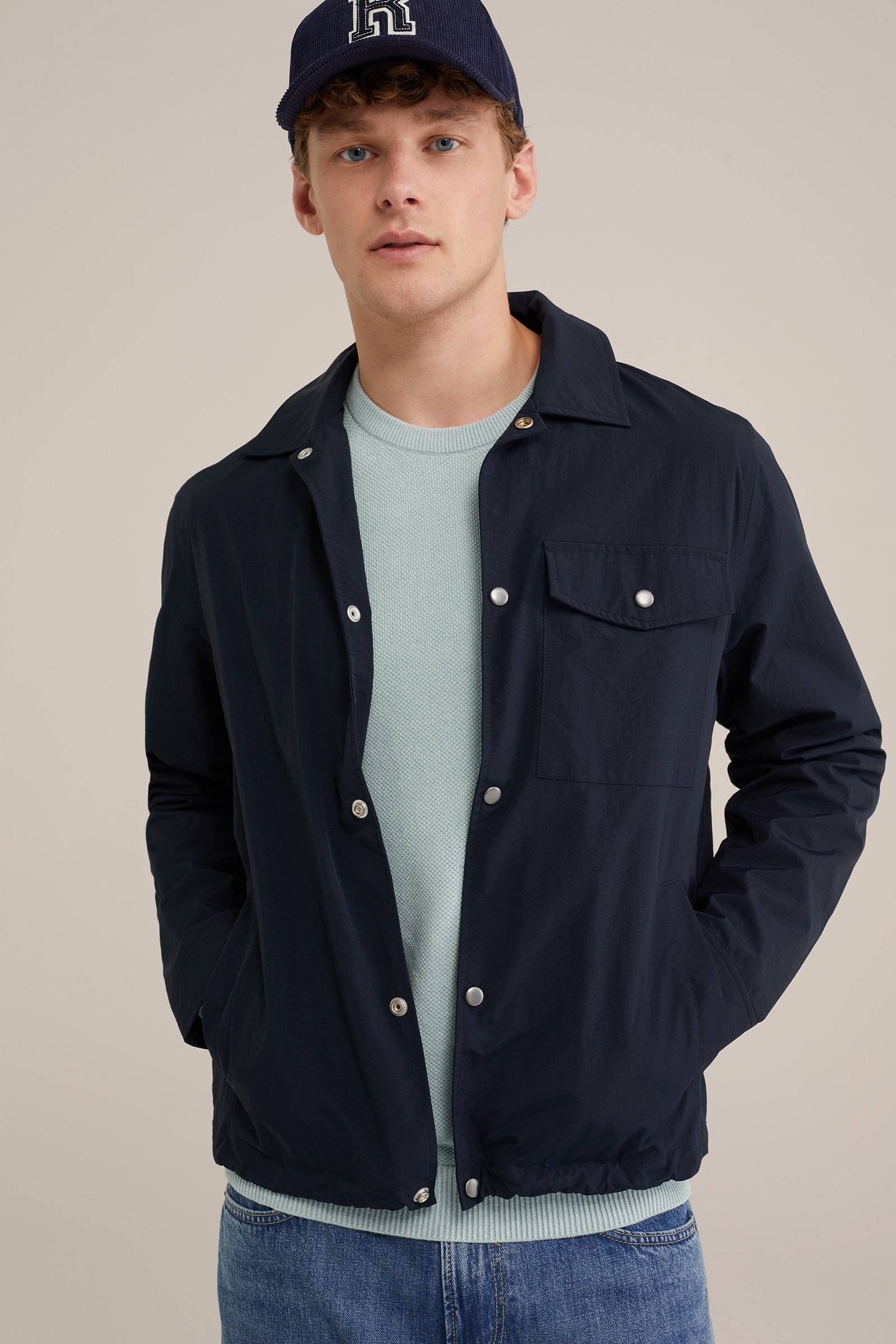 trui met structuur WE Fashion IJsblauw