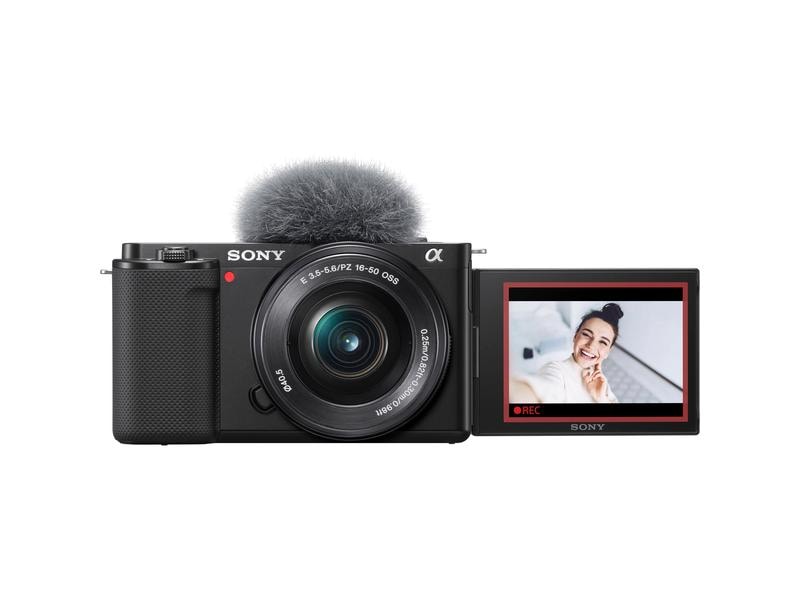 Sony Fotokamera ZV-E10L Kit 16-50 Beeindruckende Kamera für Vlogs mit zusätzlichem Objektiv