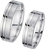 Trouwringen witgoud met Diamanten breedte 5,5 mm