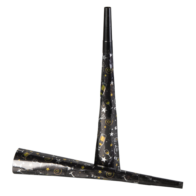 Partytröten - Silvester - ca. 27 cm - 2 Stück