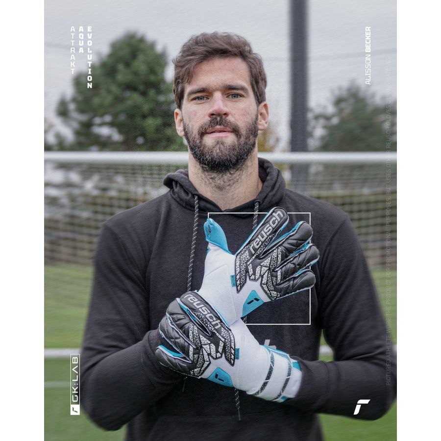Reusch Gants de Gardien Attrakt Aqua Evolution GK:LAB - Blanc/Noir/Bleu