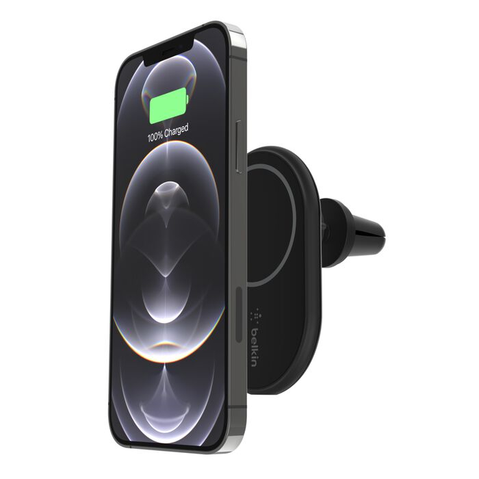 (10W) BoostCharge MagSafe Qi Auto KFZ Halterung für Lüftungsgitter Wireless Fast Charging Ladestation (WIC004BTBK-NC) - Schwarz