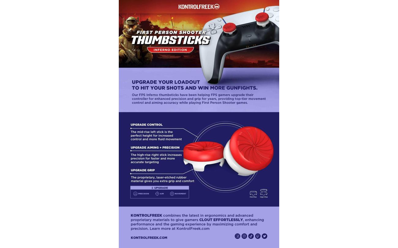 PS4/PS5 KontrolFreek FPS Freek Inferno Thumbsticks