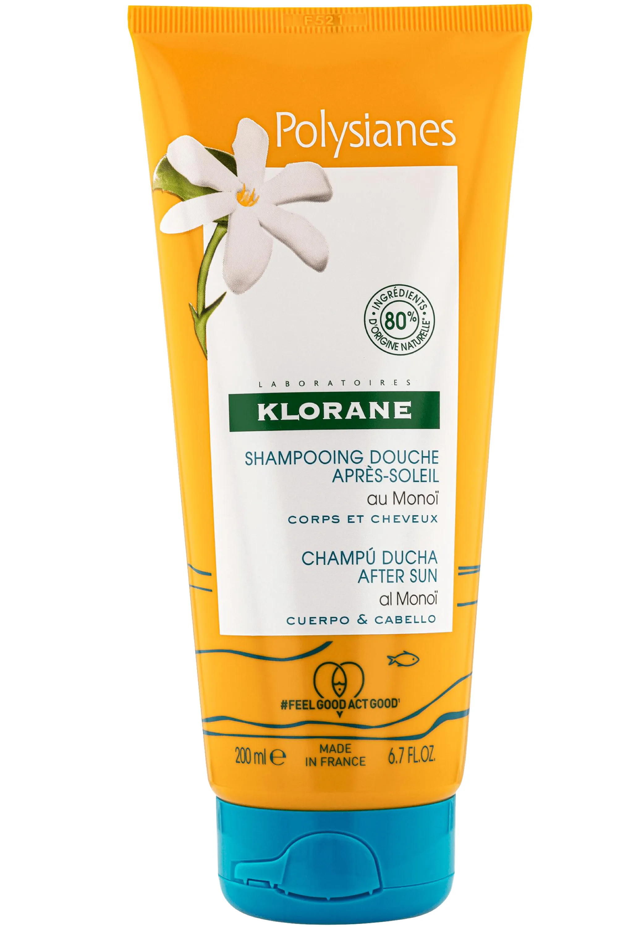 Klorane Shampoing douche après-soleil au Monoï-200 ml